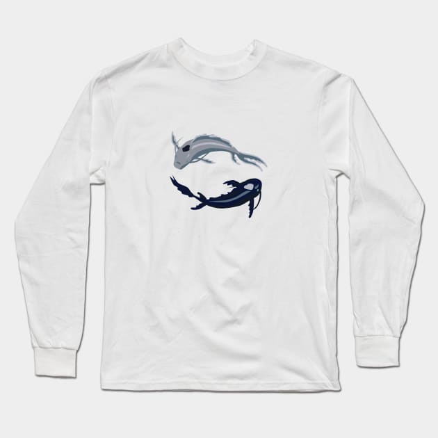 The Moon and Ocean Spirits Long Sleeve T-Shirt by CatyAnne